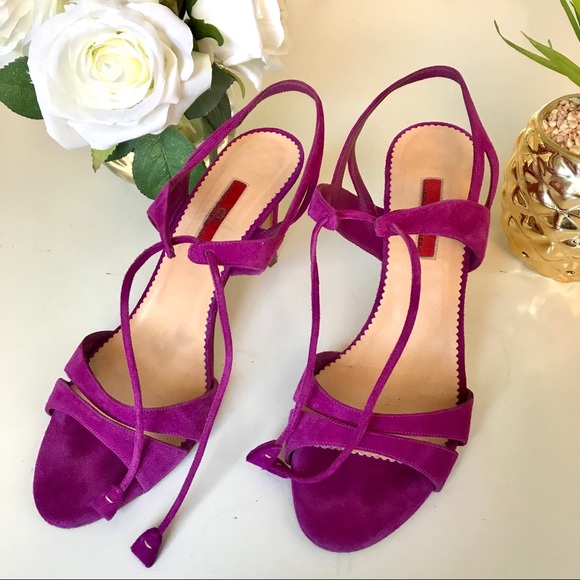 Carolina Herrera Shoes - Carolina Herrera Suede Strappy Heels Size 39
